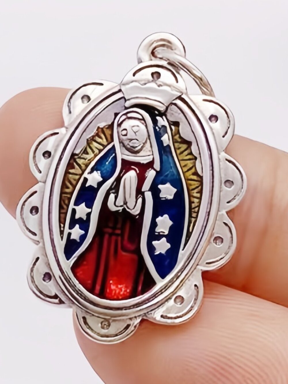 James Avery Enamel Virgin of Guadalupe Charm